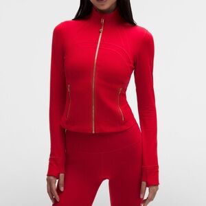 Lululemon Lunar New Year Define Cropped Jacket Nulu Year of the Horse Oxford Red